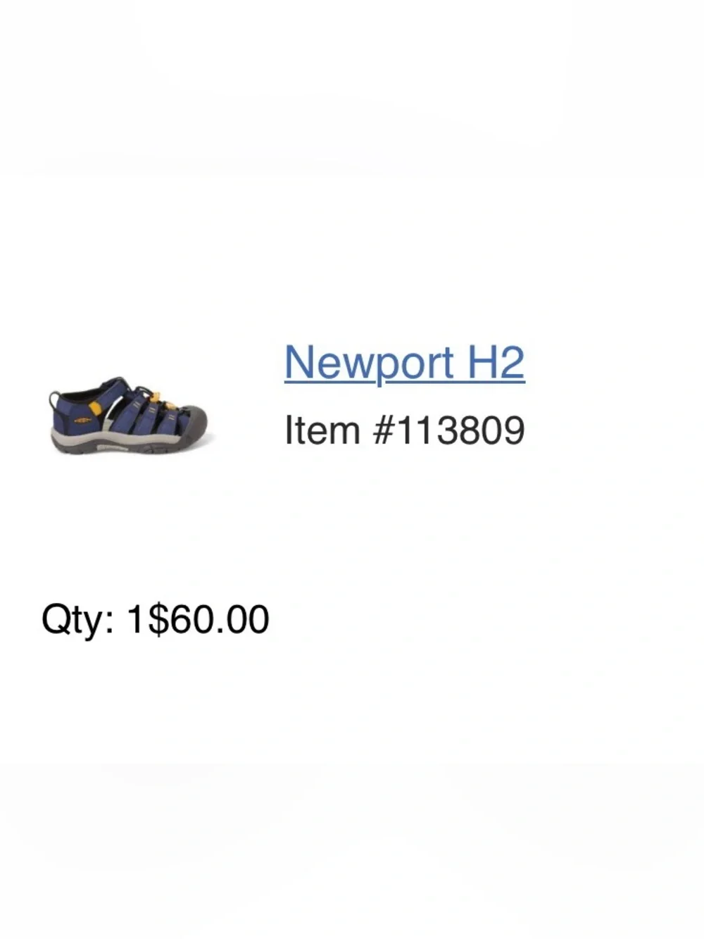 Keen Kids Newport H2 Sandals - Navy with Yellow Accents